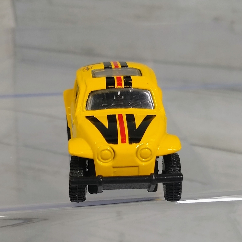 Maisto Diecast Metal Plastic Yellow Black 3"l VW Baja Bug Rally Toy Car